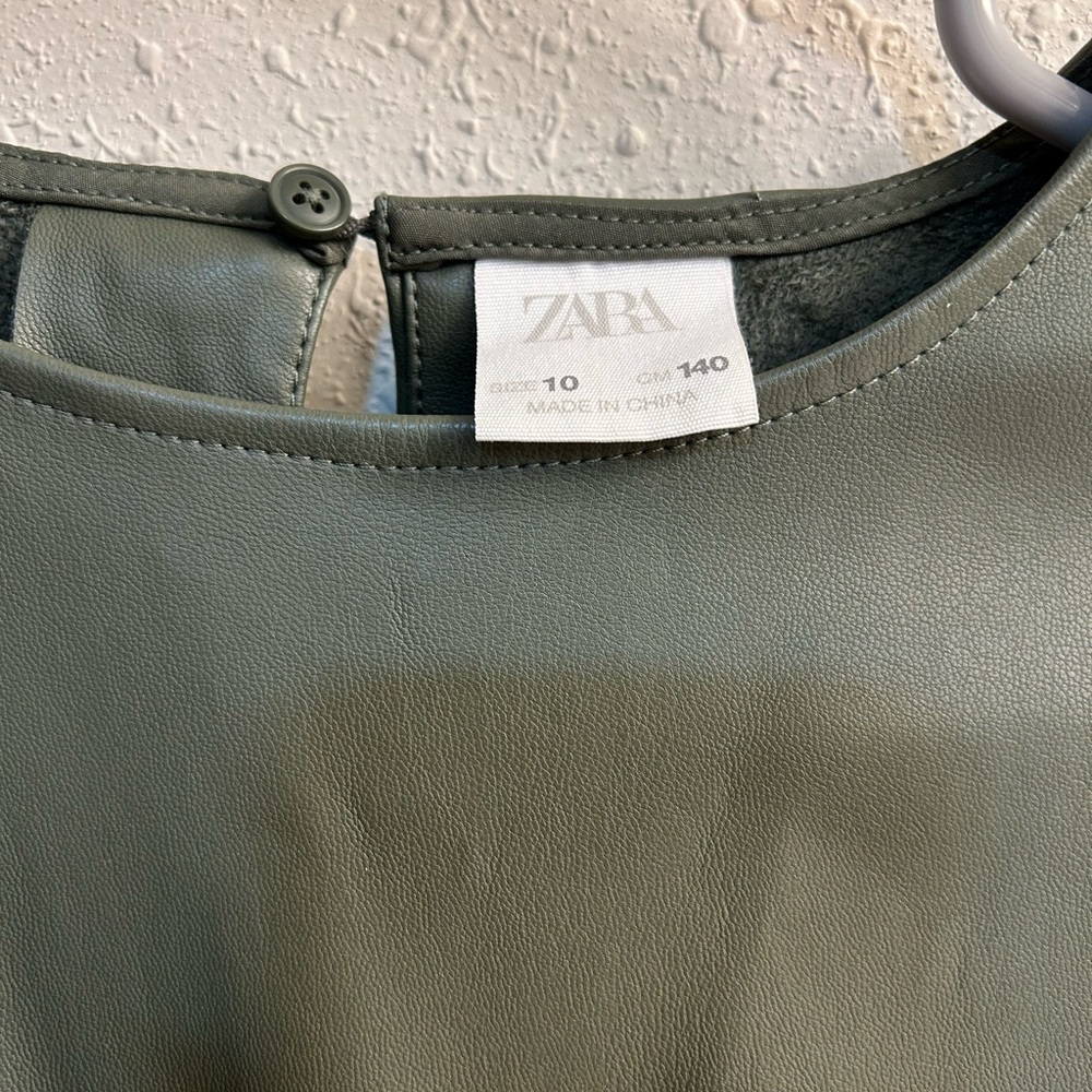 Zara Gray Leather Dress